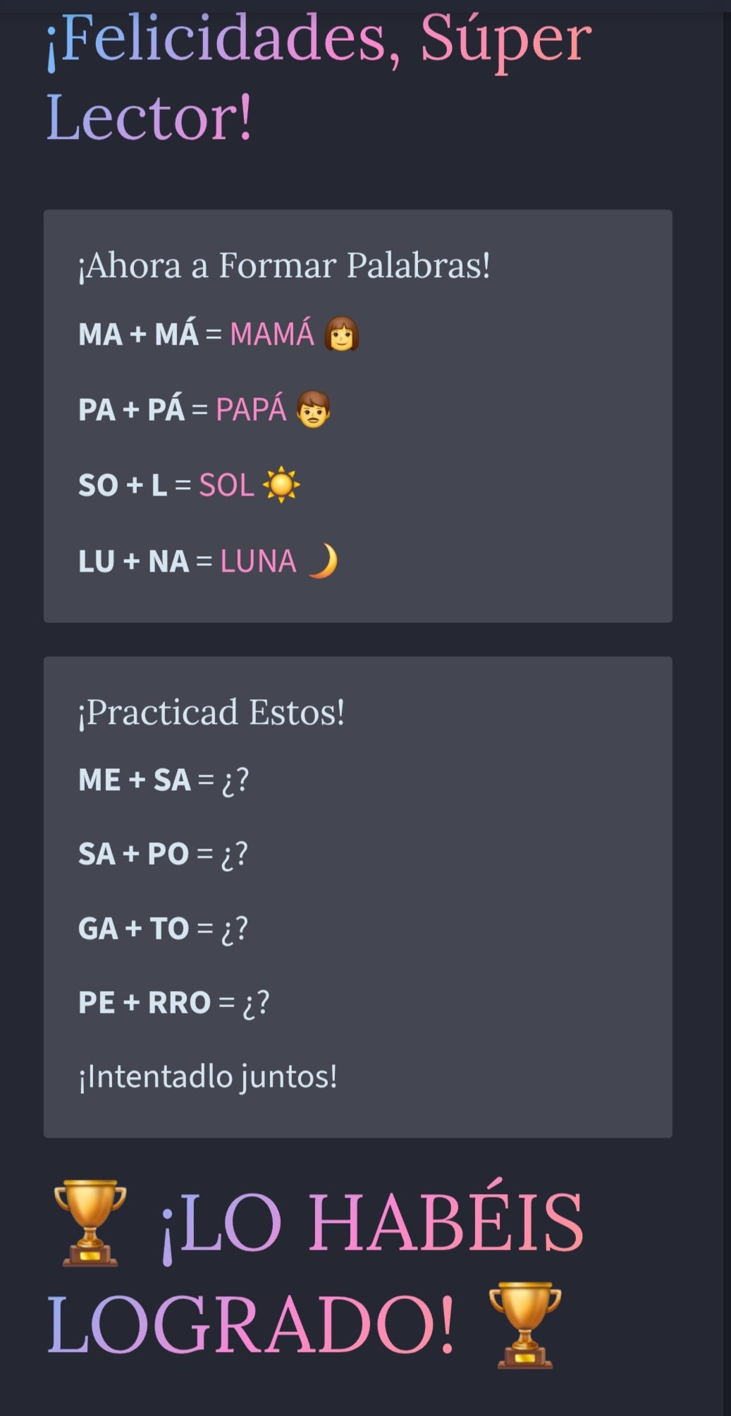 Una Aventura de Sílabas y Palabras